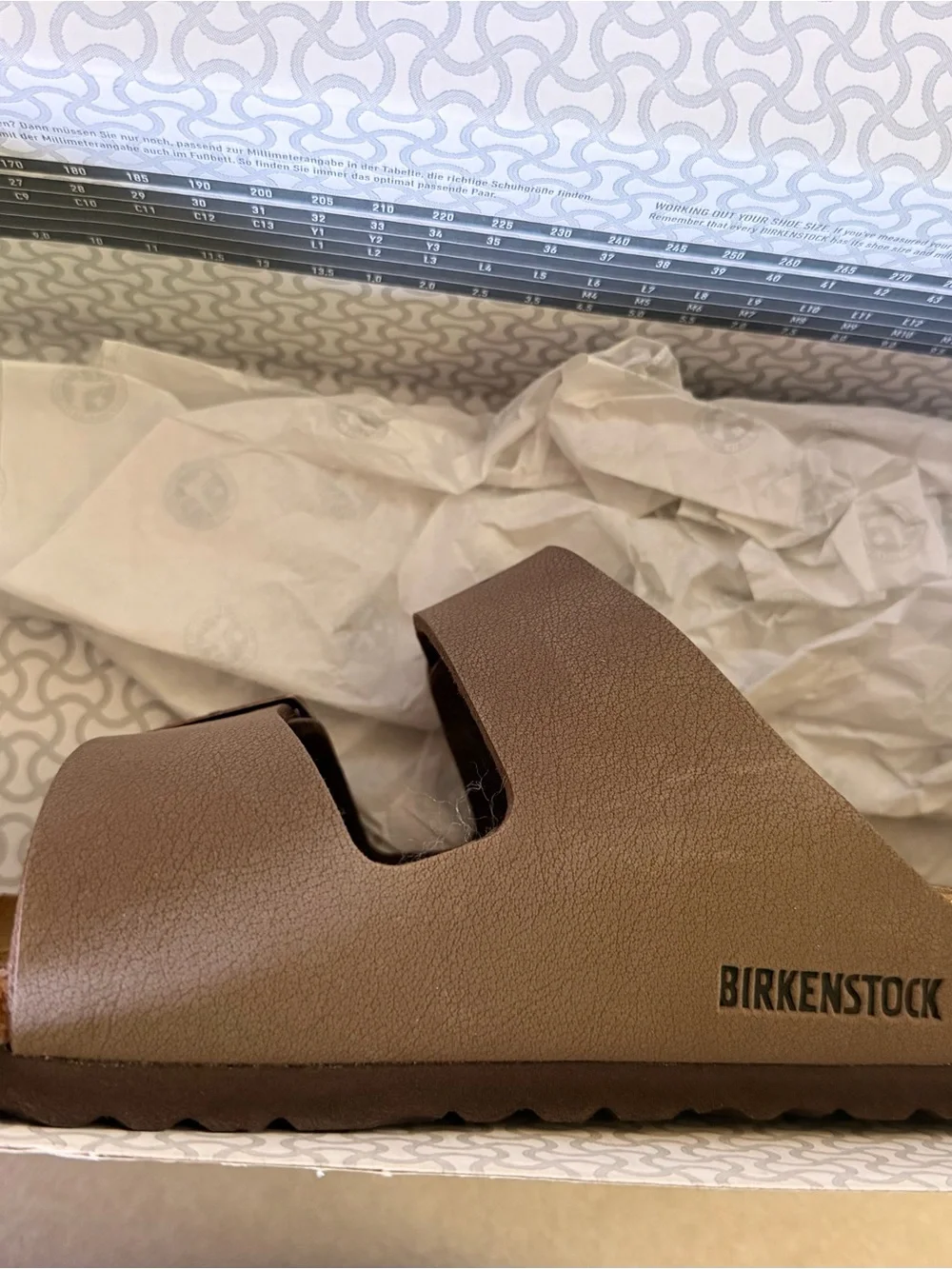 Birkenstock Brown Arizona Two-Strap Sandals with Rose Gold Buckles - Picture 2 of 4